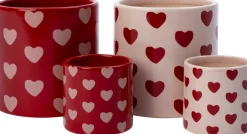 Best Blumentopf Herzen rot D 9 H 8 cm Blumentöpfe & Pflanzgefäße|Blumentöpfe