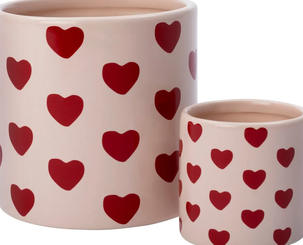 Online Blumentopf Herzen rosa D 9 H 8 cm Blumentöpfe & Pflanzgefäße|Blumentöpfe