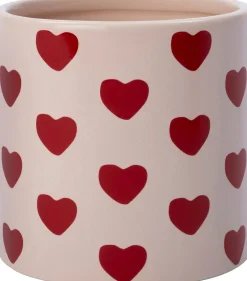 New Blumentopf Herzen rosa D 14 H 13 cm Blumentöpfe|Blumentöpfe & Pflanzgefäße