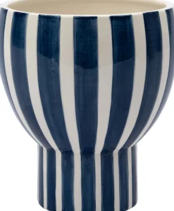 Outlet Blumentopf Inas blauw / wit D 18 H 20 cm Blumentöpfe & Pflanzgefäße|Blumentöpfe