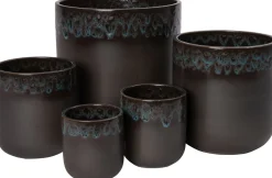 Best Blumentopf Leonie grau / blau D 17,5 H 20 cm Blumentöpfe & Pflanzgefäße|Blumentöpfe