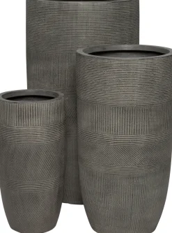 Sale Blumentopf Lijnen D 34 cm H 63 cm grau Blumentöpfe|Blumentöpfe & Pflanzgefäße