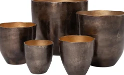 Discount Blumentopf Lize D 13 H 13 cm kupfer / blau Blumentöpfe|Blumentöpfe & Pflanzgefäße