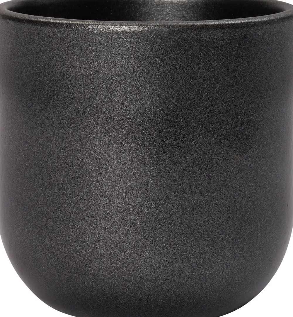 Blumentopf Marlon schwarz D 19 H 17 cm Blumentöpfe|Blumentöpfe & Pflanzgefäße