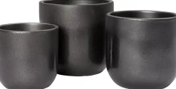 Clearance Blumentopf Marlon schwarz D 14 H 12 cm Blumentöpfe|Blumentöpfe & Pflanzgefäße
