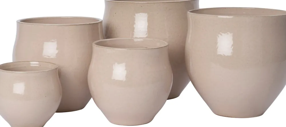 Discount Blumentopf Miek beige D 35 H 33 cm Blumentöpfe & Pflanzgefäße|Blumentöpfe