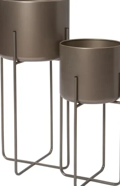 Best Blumentopf mit Ständer Lina braun D 28 H 66 cm Blumentöpfe|Blumentöpfe & Pflanzgefäße