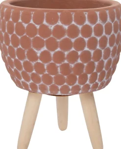 Discount Blumentopf mit Füßen Myrthe terracotta D 15,5 H 18,5 cm Blumentöpfe & Pflanzgefäße|Blumentöpfe