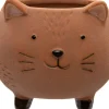 Clearance Blumentopf mit Füßen Katze D 10 cm H 7,5 cm braun Blumentöpfe & Pflanzgefäße|Blumentöpfe