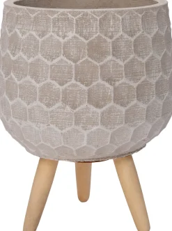 Discount Blumentopf mit Füßen Aylin grau D 13,5 H 13,5 cm Blumentöpfe|Blumentöpfe & Pflanzgefäße