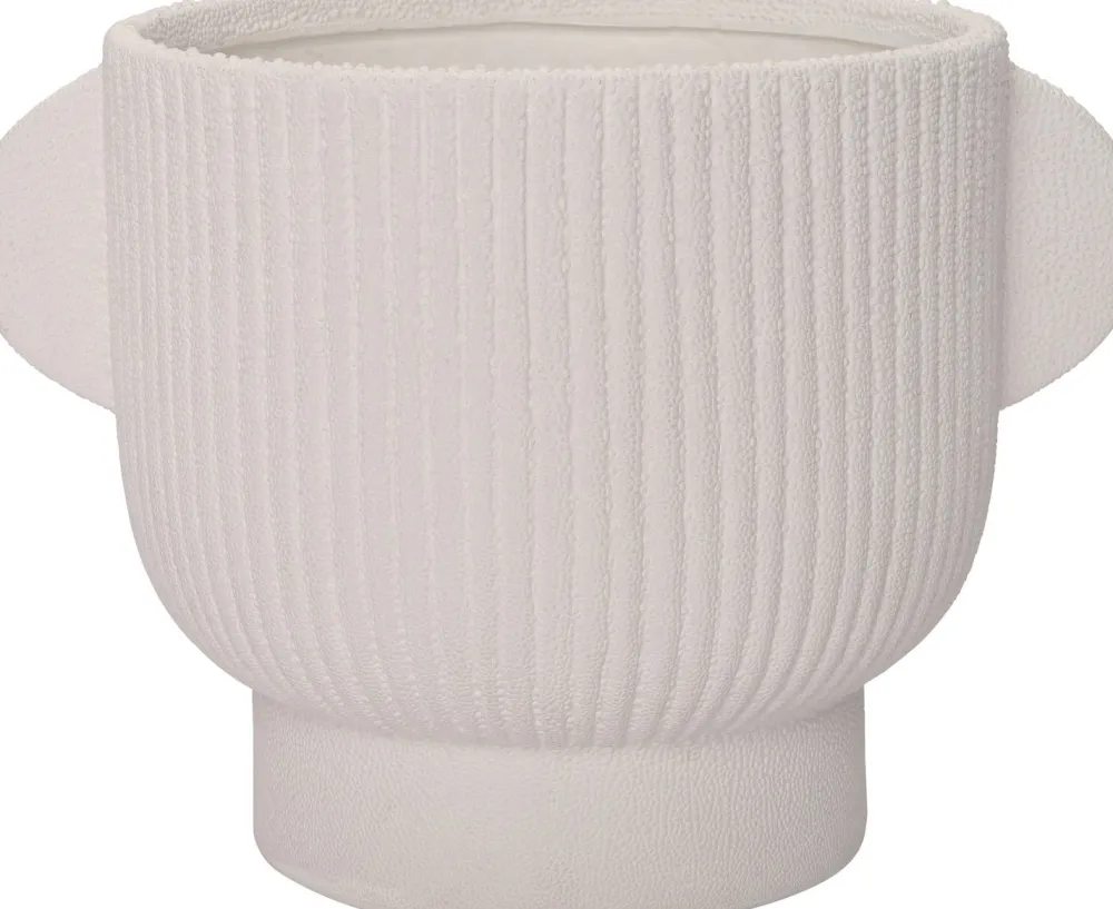 Hot Blumentopf mit Fuß Pierre weiß 25 x 19 x 18 cm Blumentöpfe|Blumentöpfe & Pflanzgefäße