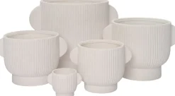 Blumentopf mit Fuß Pierre weiß 18 x 13,5 x 13 cm Blumentöpfe|Blumentöpfe & Pflanzgefäße