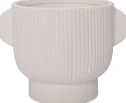 Sale Blumentopf mit Fuß Pierre weiß 22 x 17 x 14,5 cm Blumentöpfe|Blumentöpfe & Pflanzgefäße