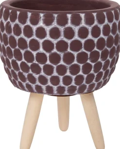 Online Blumentopf mit Füßen Myrthe braun D 13,5 H 15,5 cm Blumentöpfe & Pflanzgefäße|Blumentöpfe