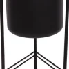 Discount Blumentopf mit Füßen D 28 H 51 cm schwarz Blumentöpfe & Pflanzgefäße|Blumentöpfe
