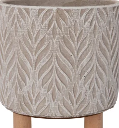 Blumentopf mit Füßen Alice grau D 14,5 H 14,5 cm Blumentöpfe|Blumentöpfe & Pflanzgefäße