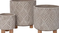 Blumentopf mit Füßen Alice grau D 14,5 H 14,5 cm Blumentöpfe|Blumentöpfe & Pflanzgefäße