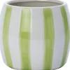 Clearance Blumentopf mit Fuß Adora weiß/grün D 12 H 10 cm Blumentöpfe & Pflanzgefäße|Blumentöpfe