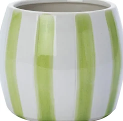 Clearance Blumentopf mit Fuß Adora weiß/grün D 12 H 10 cm Blumentöpfe & Pflanzgefäße|Blumentöpfe