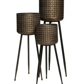 Outlet Blumentopf mit Fuß braun D 20 H 55 cm Blumentöpfe & Pflanzgefäße|Blumentöpfe