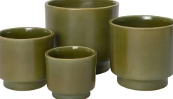 Blumentopf mit Fuß Tilda grün D 11 H 11 cm Blumentöpfe|Blumentöpfe & Pflanzgefäße
