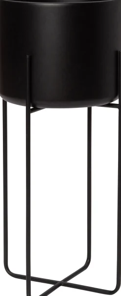 Blumentopf mit Ständer Lina schwarz D 23 H 51 cm Blumentöpfe|Blumentöpfe & Pflanzgefäße