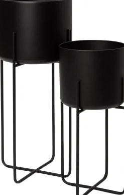 Blumentopf mit Ständer Lina schwarz D 23 H 51 cm Blumentöpfe|Blumentöpfe & Pflanzgefäße