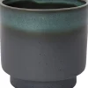 Discount Blumentopf mit Fuß Tilda grau / grün D 16 H 17 cm Blumentöpfe|Blumentöpfe & Pflanzgefäße