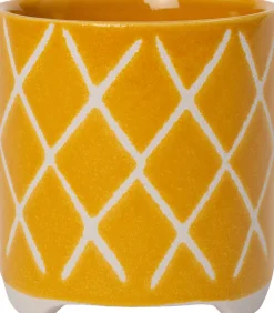 Discount Blumentopf mit Füßen Bliss gelb D 12 H 12,5 cm Blumentöpfe|Blumentöpfe & Pflanzgefäße