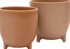 Outlet Blumentopf mit Füßen Sonja D 13 cm H 13,5 cm braun Blumentöpfe|Blumentöpfe & Pflanzgefäße