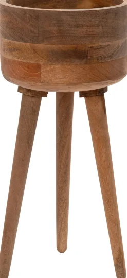 Clearance Blumentopf Raaf mit Füßen Holz D 25 H 55 cm Blumentöpfe & Pflanzgefäße|Blumentöpfe