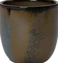 Outlet Blumentopf Ravel braun / grau D 13 H 13 cm Blumentöpfe|Blumentöpfe & Pflanzgefäße