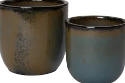 Hot Blumentopf Ravel braun / grau D 10 H 10 cm Blumentöpfe|Blumentöpfe & Pflanzgefäße