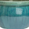 Outlet Blumentopf Sandra D 52 cm H 31 cm türkis Blumentöpfe|Blumentöpfe & Pflanzgefäße