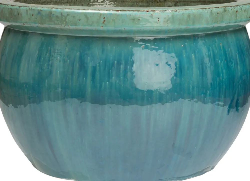 Outlet Blumentopf Sandra D 52 cm H 31 cm türkis Blumentöpfe|Blumentöpfe & Pflanzgefäße