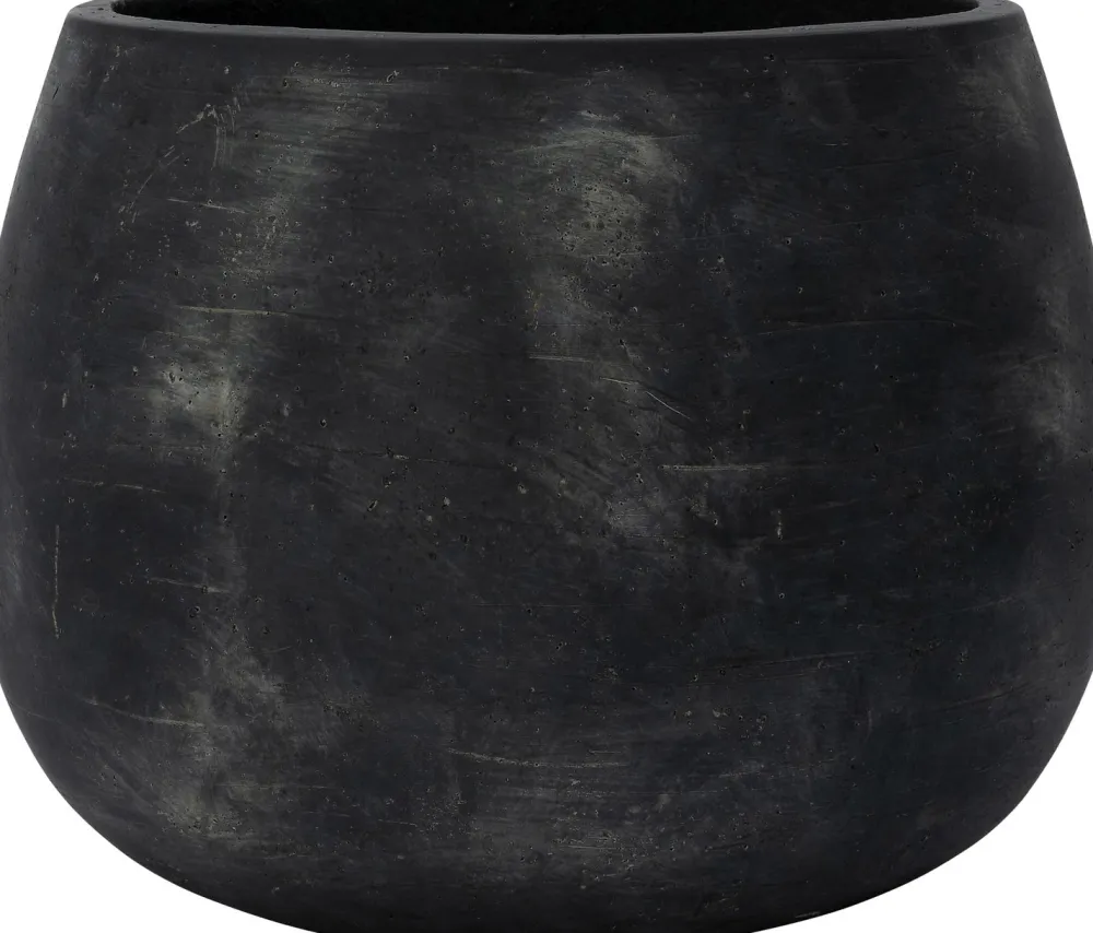 New Blumentopf Sigrid schwarz D 40 H 29 cm Blumentöpfe|Blumentöpfe & Pflanzgefäße