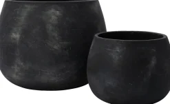 Blumentopf Sigrid schwarz D 27,5 H 19,5 cm Blumentöpfe|Blumentöpfe & Pflanzgefäße