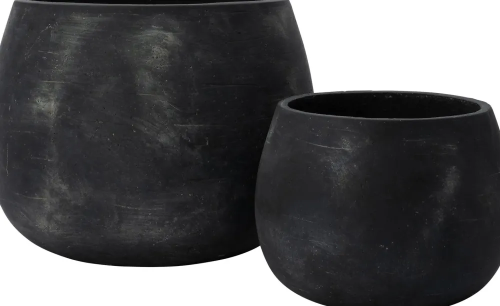 Blumentopf Sigrid schwarz D 27,5 H 19,5 cm Blumentöpfe|Blumentöpfe & Pflanzgefäße