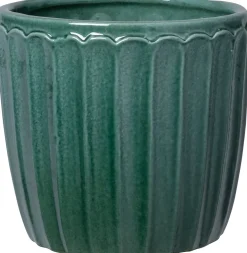 Hot Blumentopf Vajen grün D 15 H 13 cm Blumentöpfe & Pflanzgefäße|Blumentöpfe