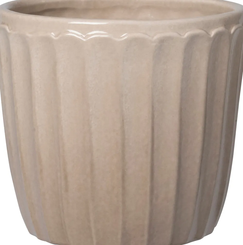 Clearance Blumentopf Vajen beige D 11 H 11 cm Blumentöpfe & Pflanzgefäße|Blumentöpfe