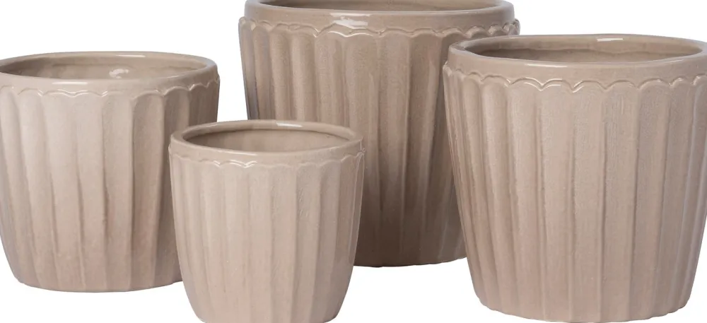 Discount Blumentopf Vajen beige D 19 H 17 cm Blumentöpfe & Pflanzgefäße|Blumentöpfe