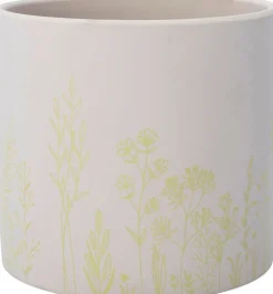 Sale Blumentopf Vera weiß/grün D 13,5 H 12,5 cm Blumentöpfe & Pflanzgefäße|Blumentöpfe