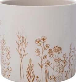 Clearance Blumentopf Vera weiß/rot D 13,5 H 12,5 cm Blumentöpfe & Pflanzgefäße|Blumentöpfe