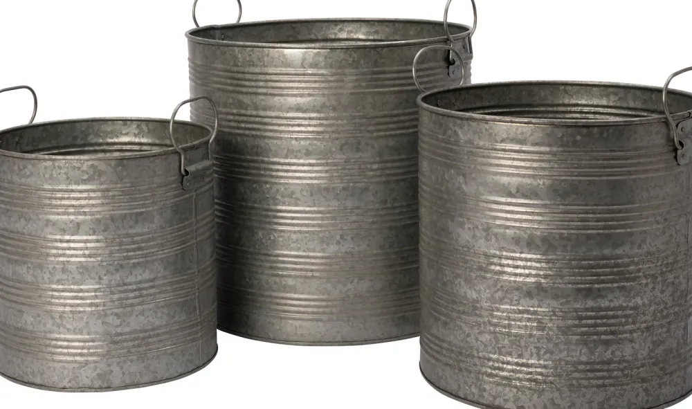 New Blumentopf Vivi zink D 31 H 30 cm Blumentöpfe|Blumentöpfe & Pflanzgefäße