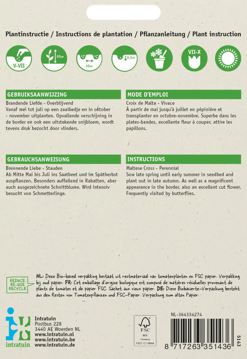 Sale Brennende Liebe rot (Lychnis chalcedonica) Blumensamen Saatgut|Blühende Pflanzen