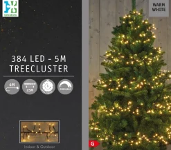 Online Cluster-Lichterkette 5 m mit 384 LED Lämpchen warmweiß Weihnachtsbaumbeleuchtung