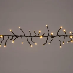 Cluster-Lichterkette 2,5 m mit 192 LED Lämpchen warmweiß Weihnachtsbaumbeleuchtung