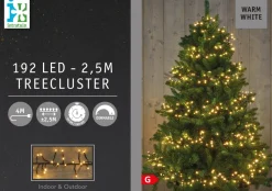 Cluster-Lichterkette 2,5 m mit 192 LED Lämpchen warmweiß Weihnachtsbaumbeleuchtung