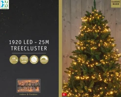 New Cluster-Lichterkette 25 m mit 1920 LED Lämpchen klassisch warm Weihnachtsbaumbeleuchtung