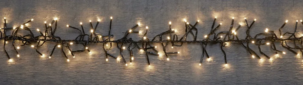 Cluster-Lichterkette 6,9 m 1152 LED Lämpchen warmweiß Weihnachtsbaumbeleuchtung